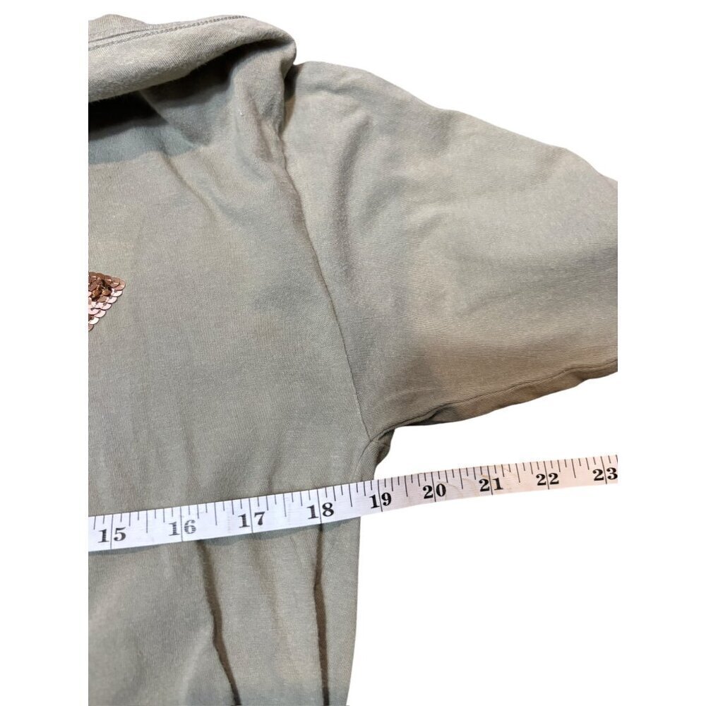 PINK Victoria Secret Women's Dark Green Long Sleeve Top - Picture 4 of 6